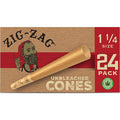 24 Ct. 24pk Unbleached Zig Zag 1.25" Cones by Zig-Zag - Wholesale