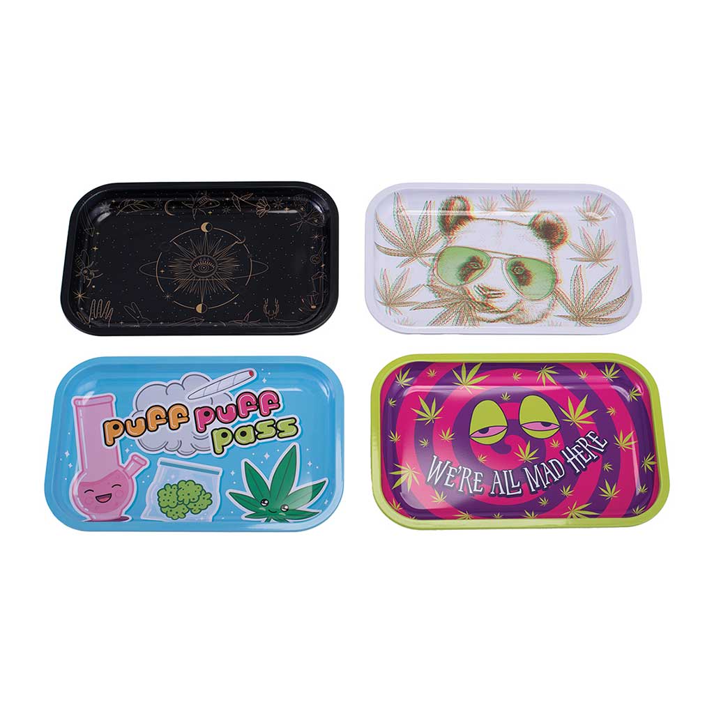 25ct Assorted Small Size Rolling Trays Wholesale | Fujima