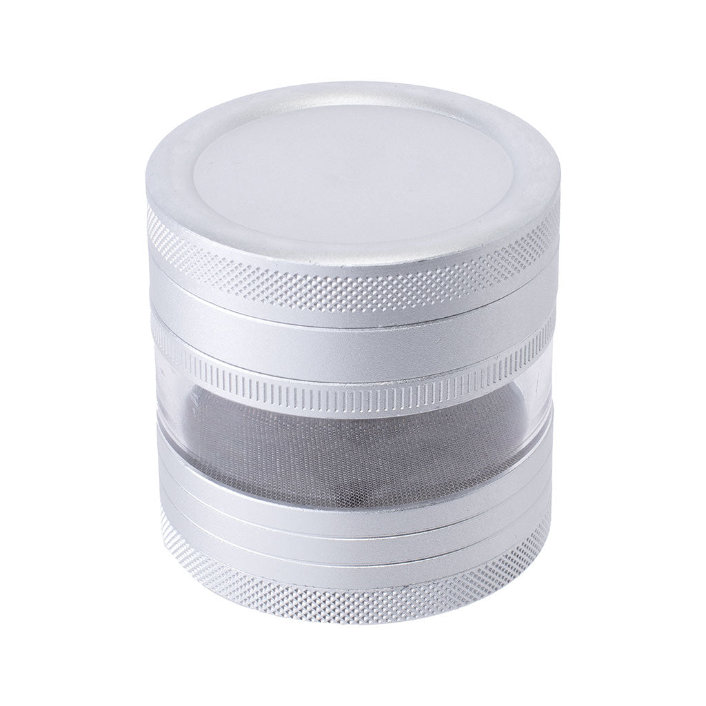 Silver See Through Chamber Grinder by Green Flower - Wholesale
