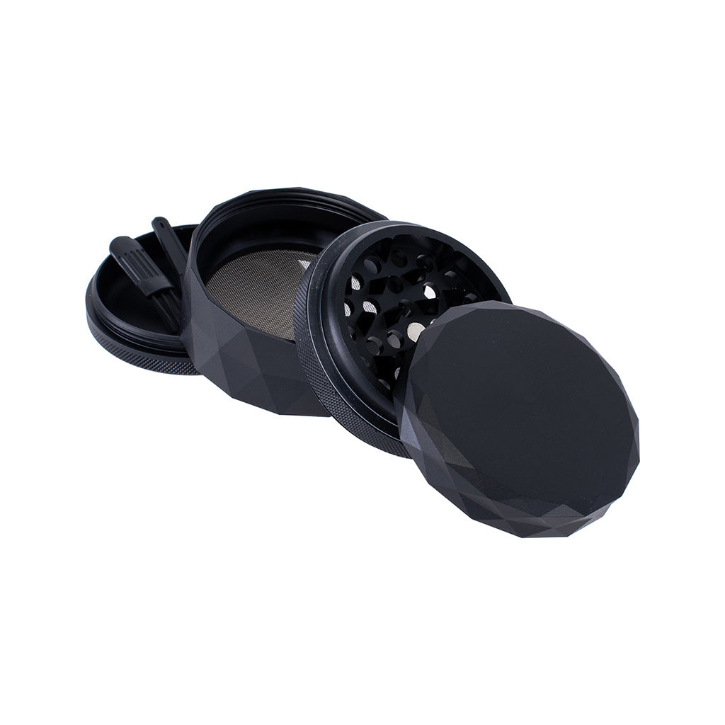 Black Harlequin Pattern Grinder Wholesale | Green Flower
