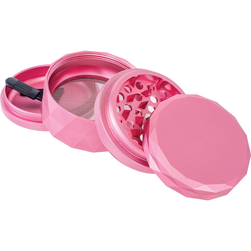 Pink Harlequin Pattern Grinder Wholesale | Green Flower