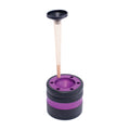Purple Aluminium Grinder w/ Cone Holder & Funnel by Green Flower - Wholesale