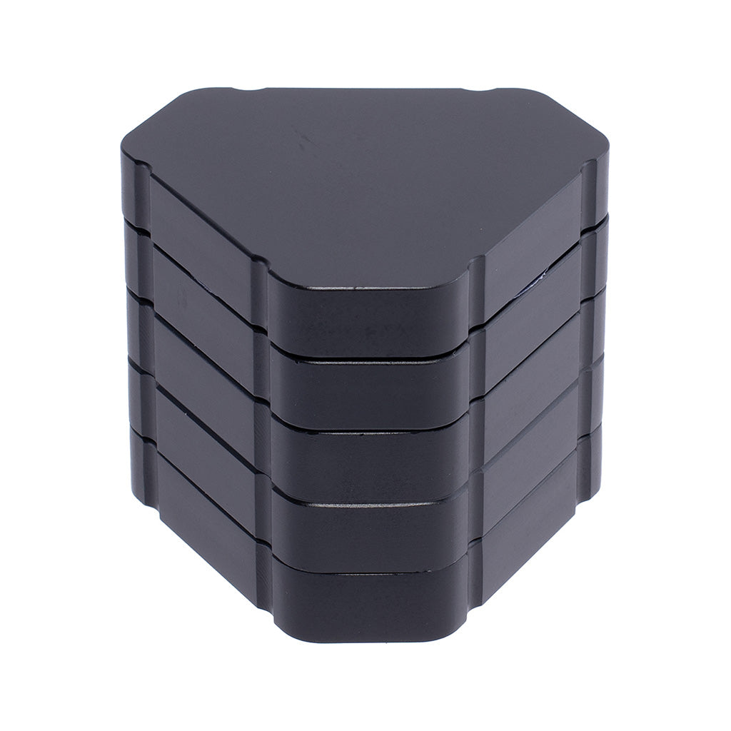 63mm Black Triangle 1-Click Magnetic Grinder by Green Flower - Wholesale