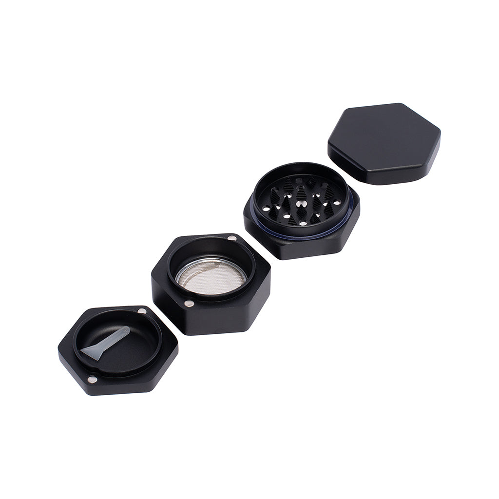 55mm Black Hexagon 1-Click Magnetic Grinder Wholesale