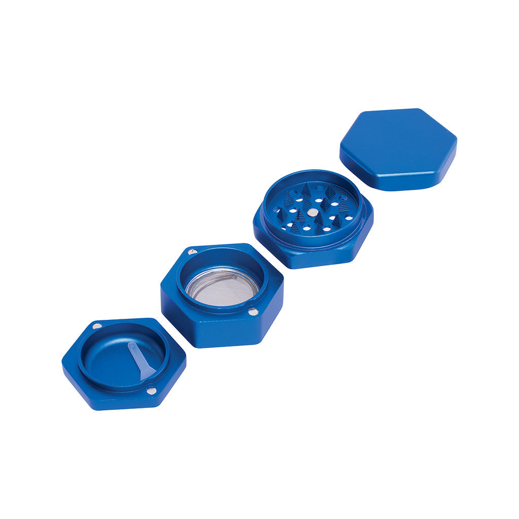 55mm Blue Hexagon 1-Click Magnetic Grinder Wholesale