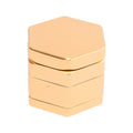 55mm Gold Hexagon 1-Click Magnetic Grinder by Green Flower - Wholesale