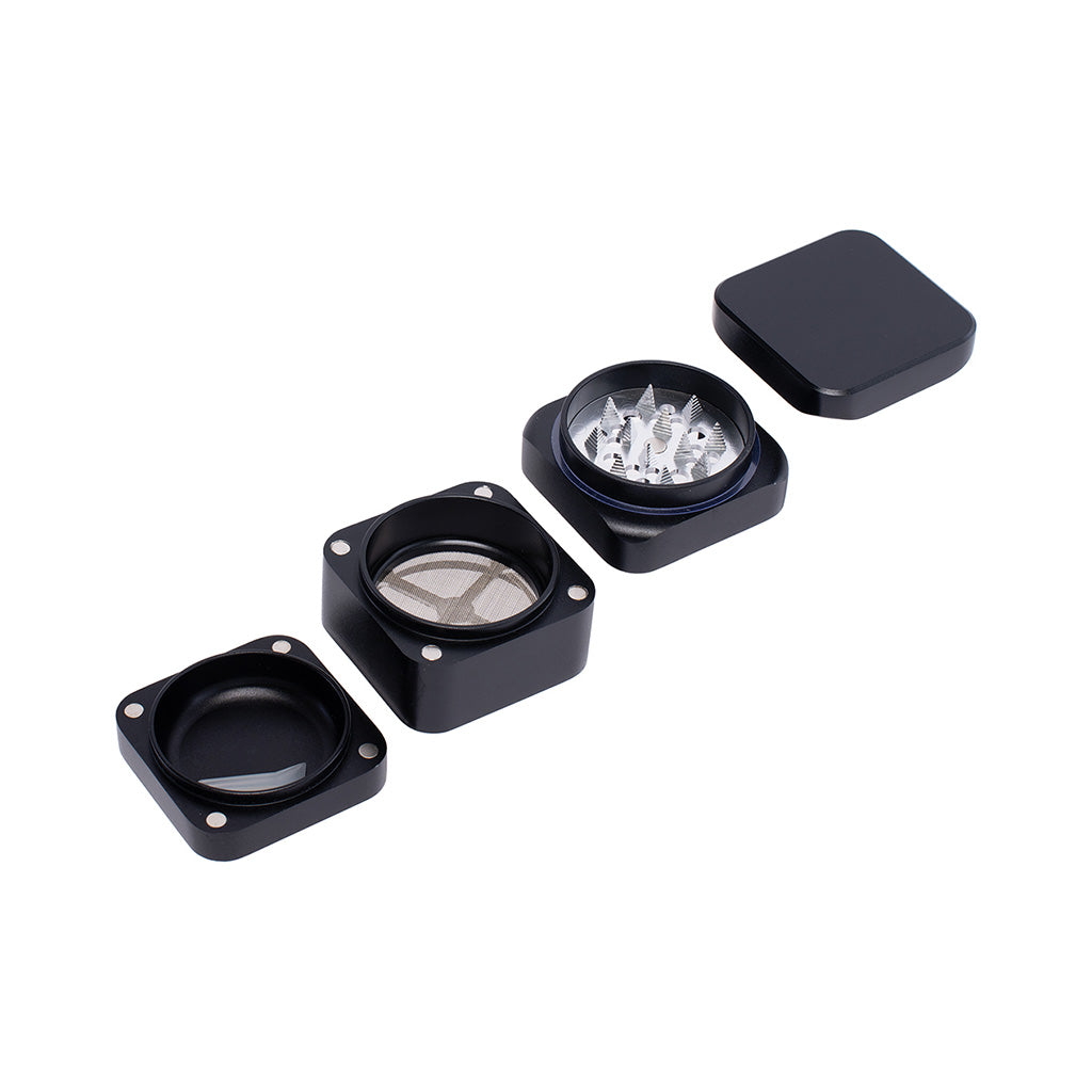 55mm Black Square 1-Click Magnetic Grinder Wholesale