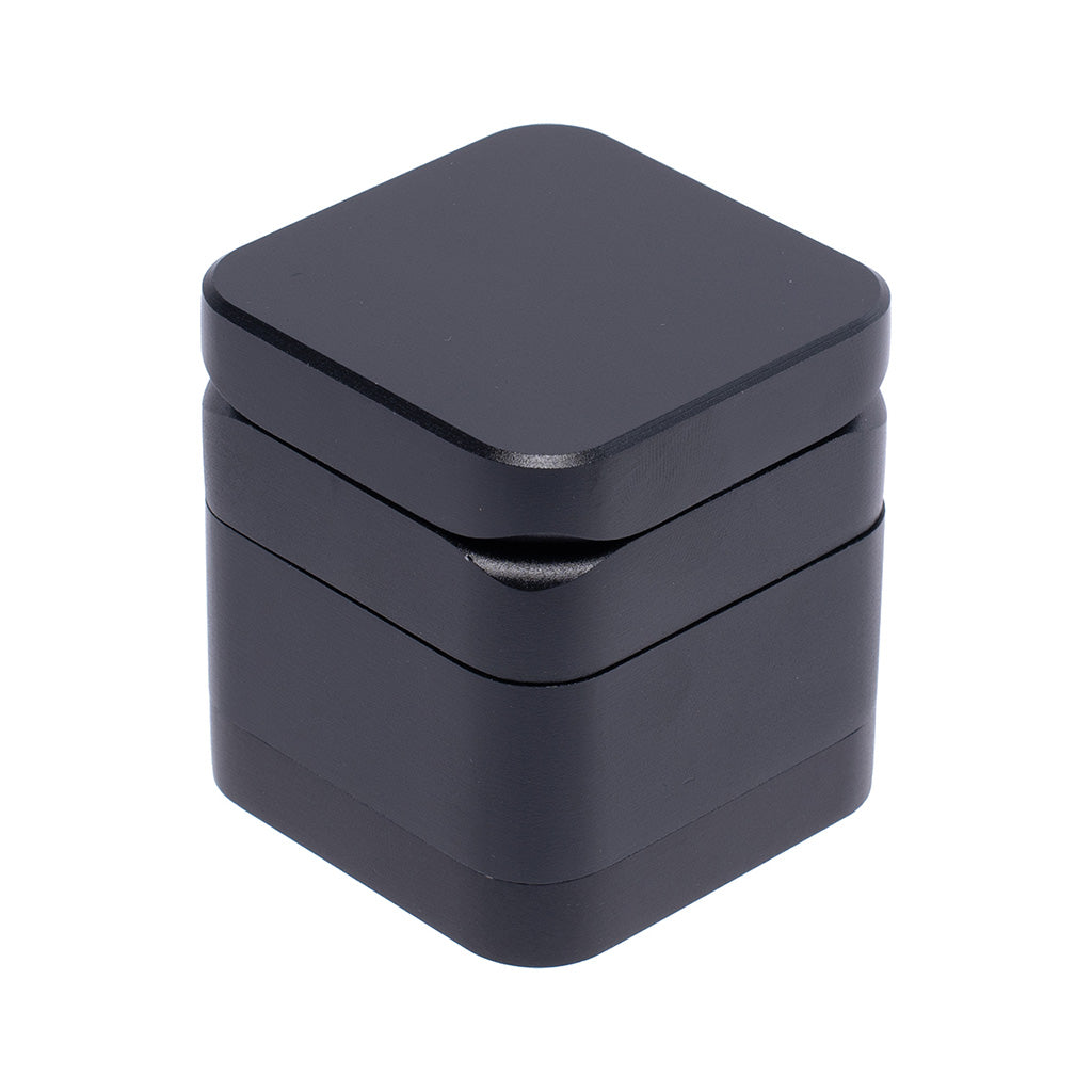 55mm Black Square 1-Click Magnetic Grinder by Green Flower - Wholesale