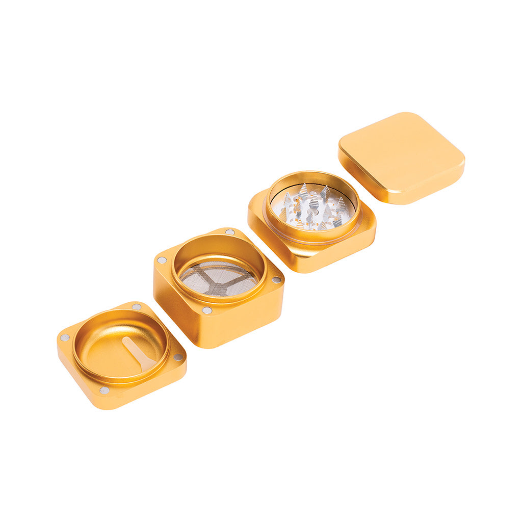 55mm Gold Square 1-Click Magnetic Grinder Wholesale