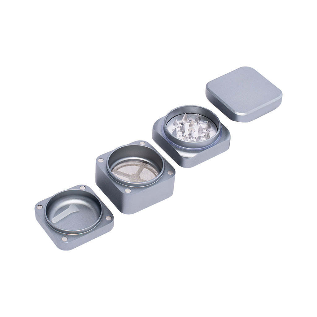 55mm Silver Square 1-Click Magnetic Grinder Wholesale