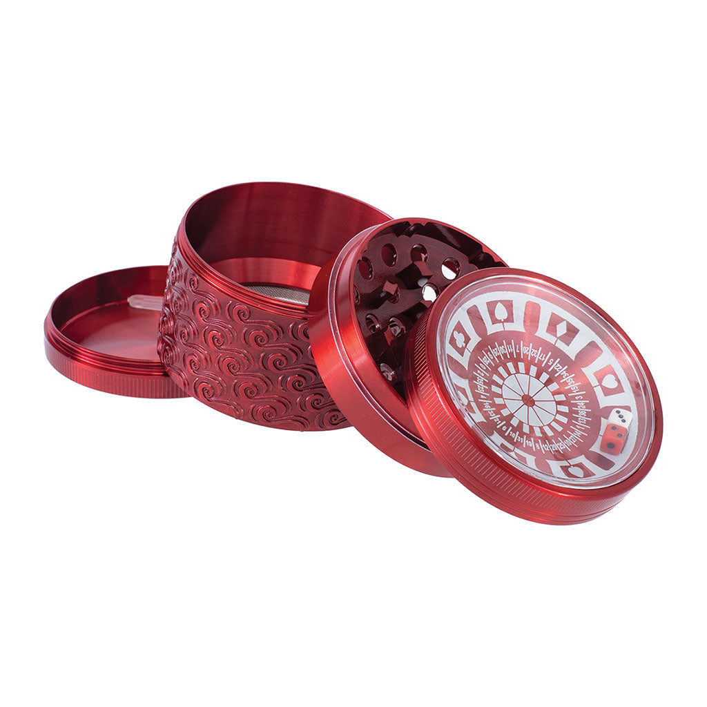 6ct Roulette Wheel Grinders Wholesale | Green Flower | Smoke & Vape Wholesale