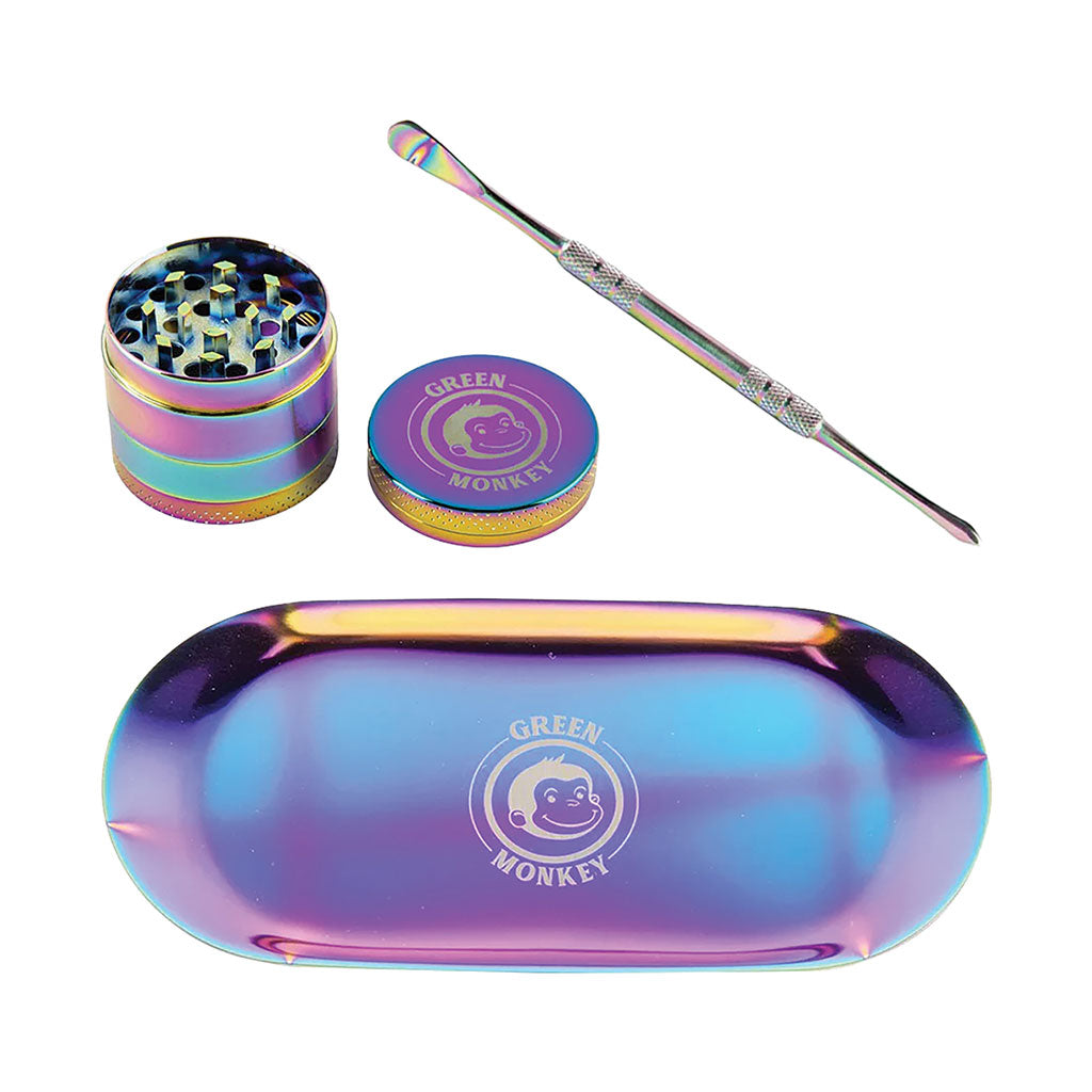 Green Monkey Grinder & Tray Kit - Rainbow by Green Monkey - Wholesale