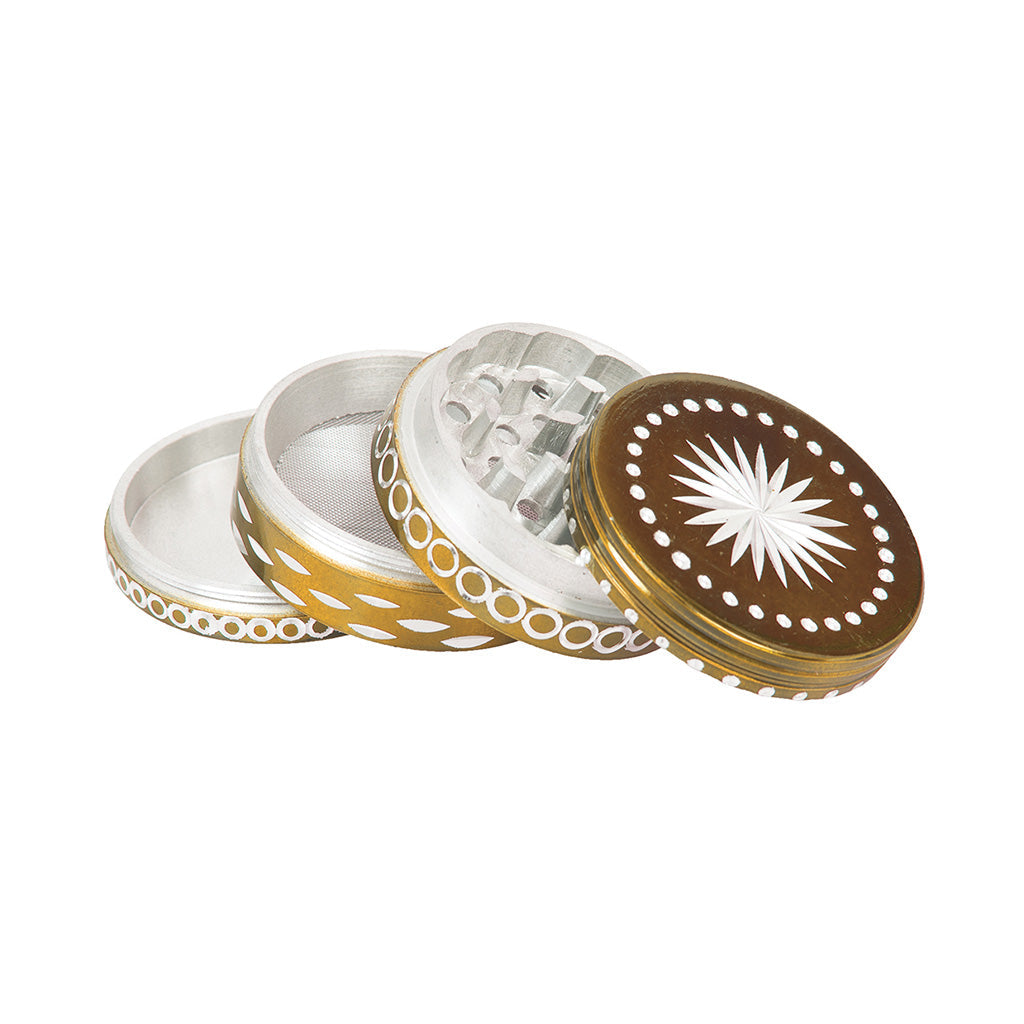 4 Parts Aluminum Diamond Cut Gold 2.48" Wholesale | Green Flower
