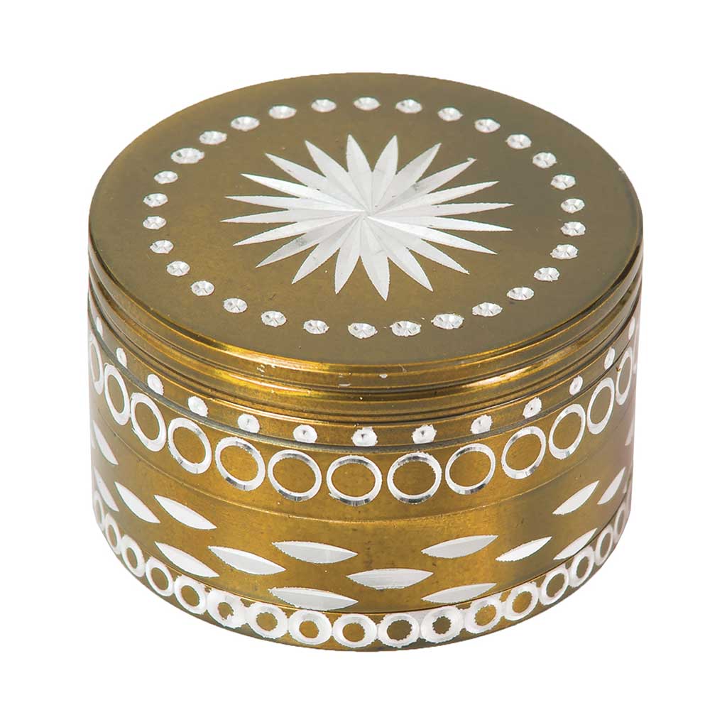 4 Parts Aluminum Diamond Cut Gold 2.48" by Green Flower - Wholesale