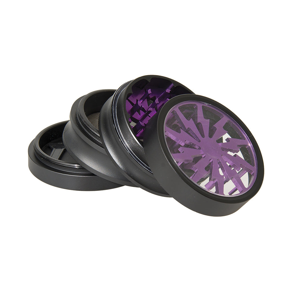 4 Stage Purple Clear Top Bolt Grinder Wholesale | Green Flower