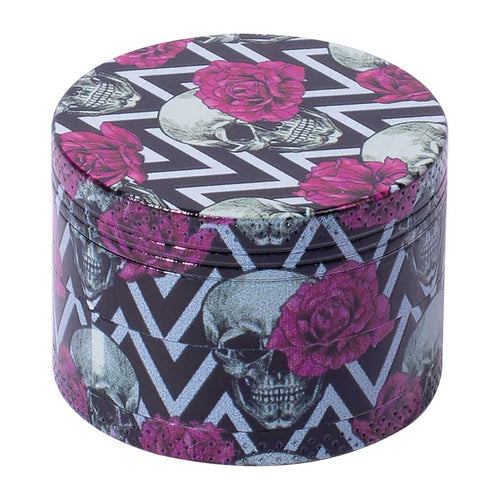 12ct 4-Part Skull Design Grinder - 50mm Wholesale | Green Flower