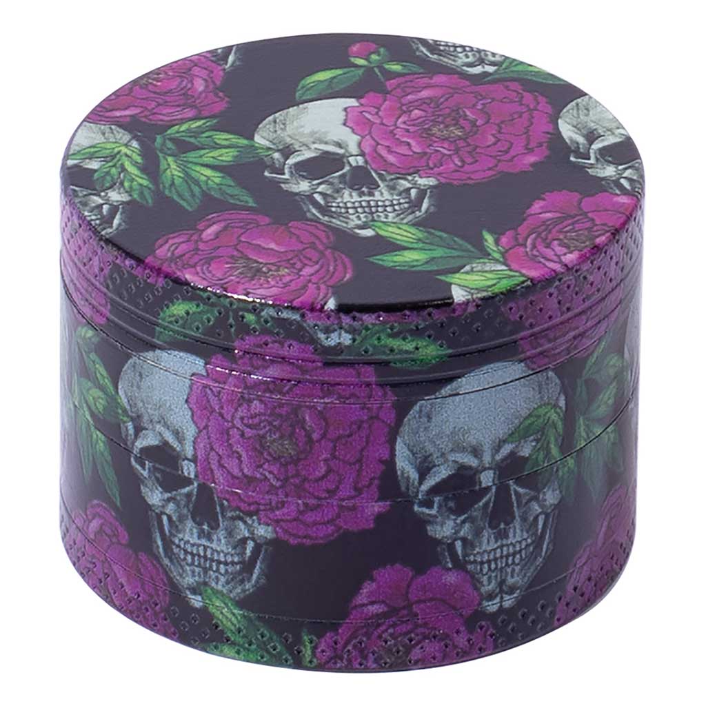 12ct 4-Part Skull Design Grinder - 50mm Wholesale | Green Flower