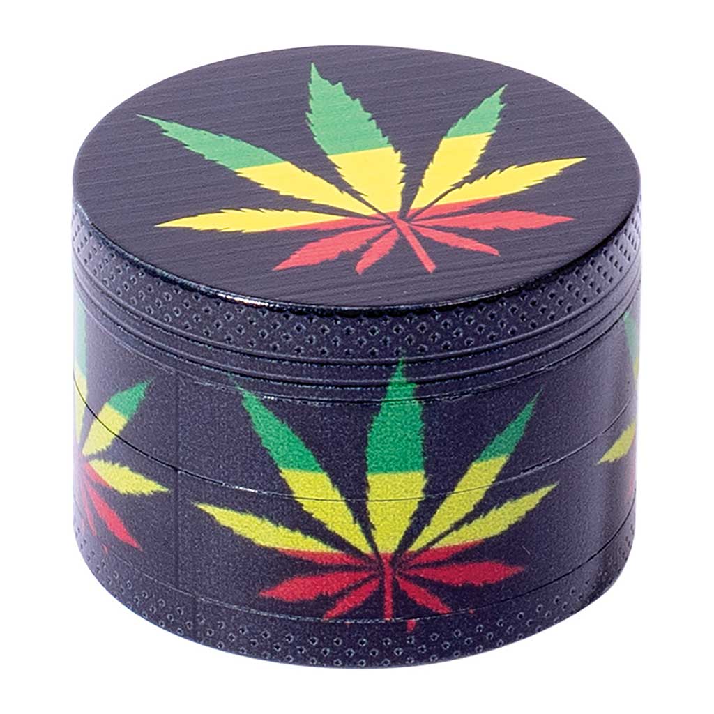 12ct. 4 Part Leaf Design Grinder 50mm. Zinc Alloy Wholesale