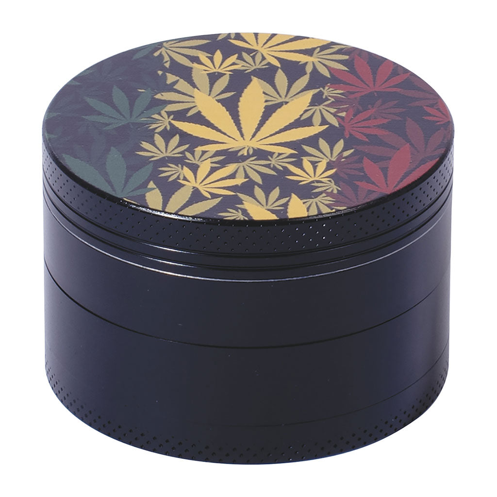 6ct. 63mm Leaf Design Grinder Wholesale | Green Flower