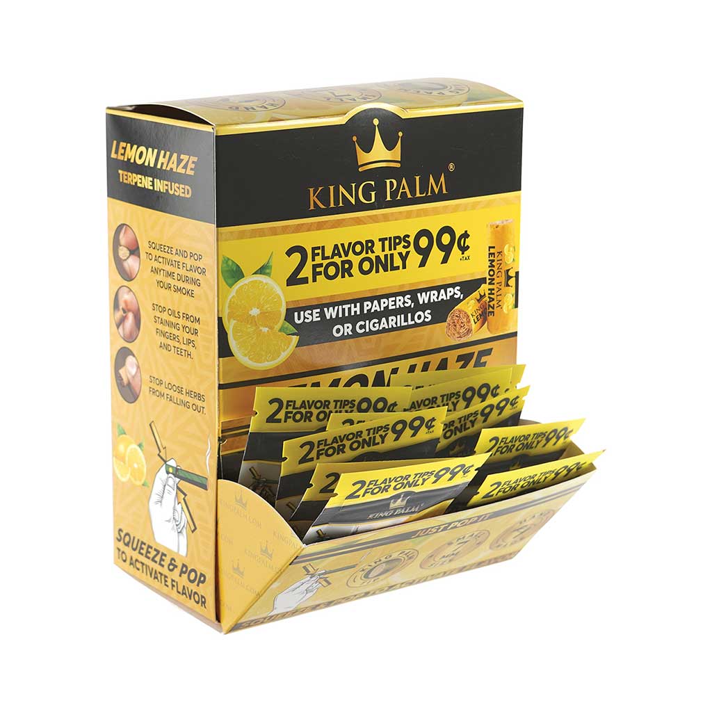 50ct. 2pk. King Palm Terp Filters - Lemon Haze - PP $.9 Wholesale