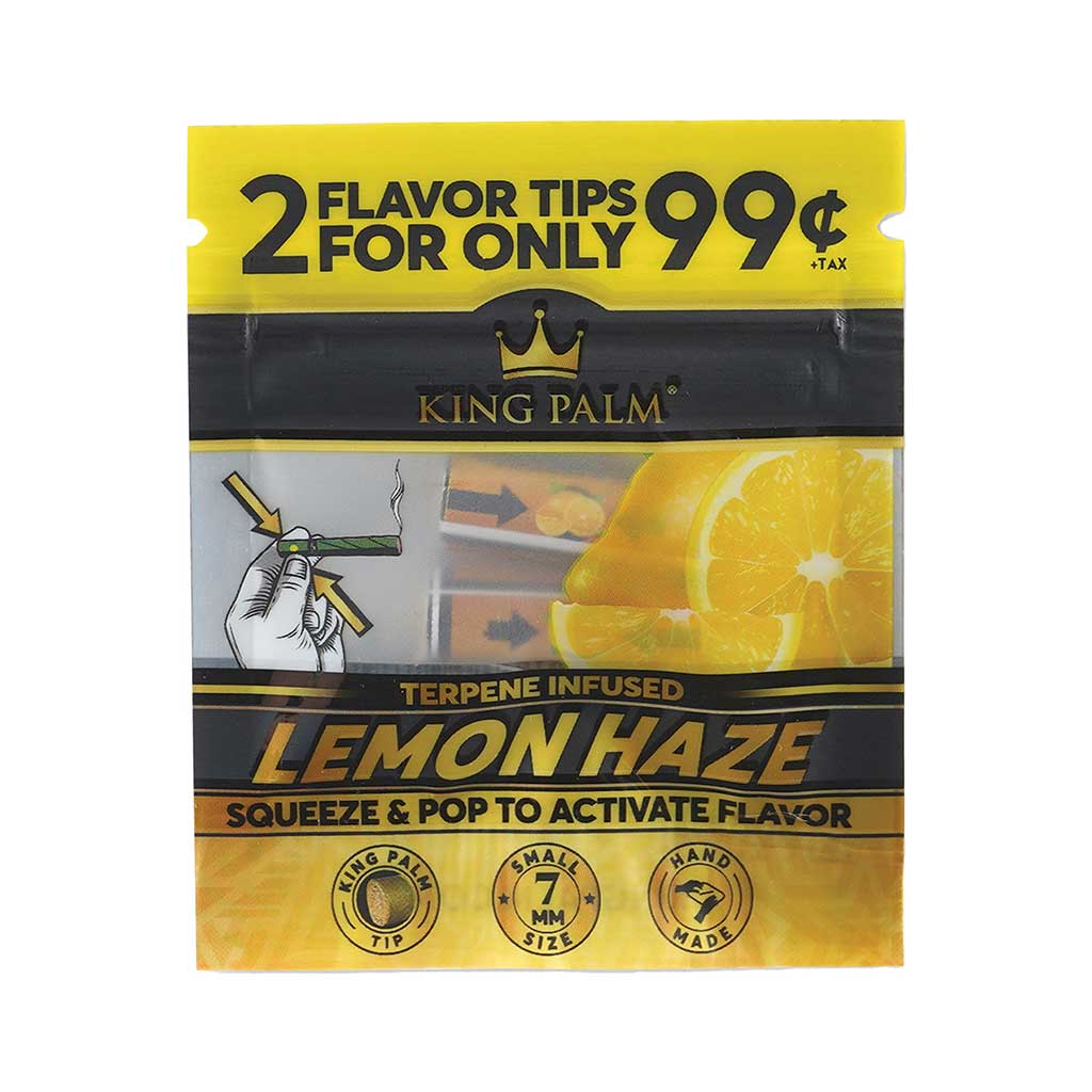 50ct. 2pk. King Palm Terp Filters - Lemon Haze - PP $.9 Wholesale
