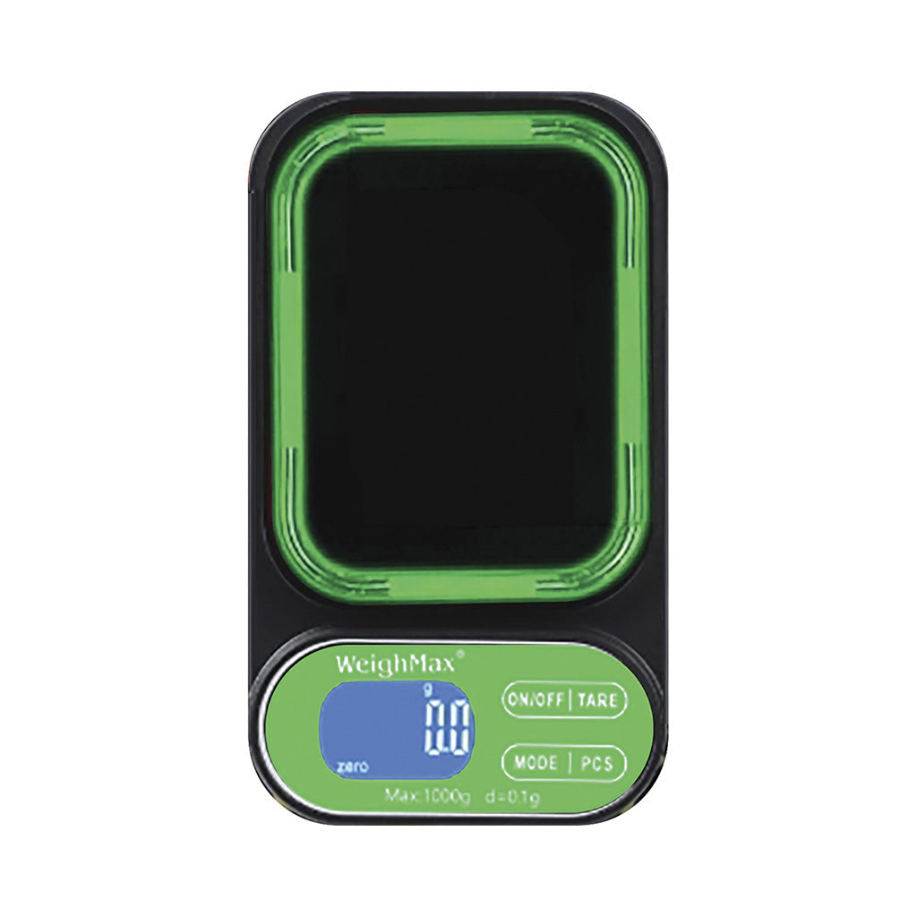 100g Green LED Weighmax Pocket Scale - .1g by WeighMax - Wholesale