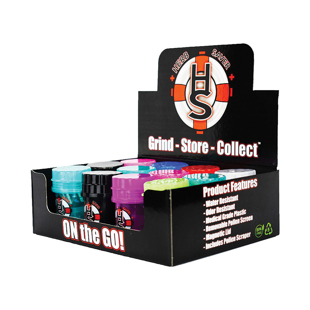 12ct. Small Herb Saver Grinder Wholesale | HerbSaver | Smoke & Vape Wholesale