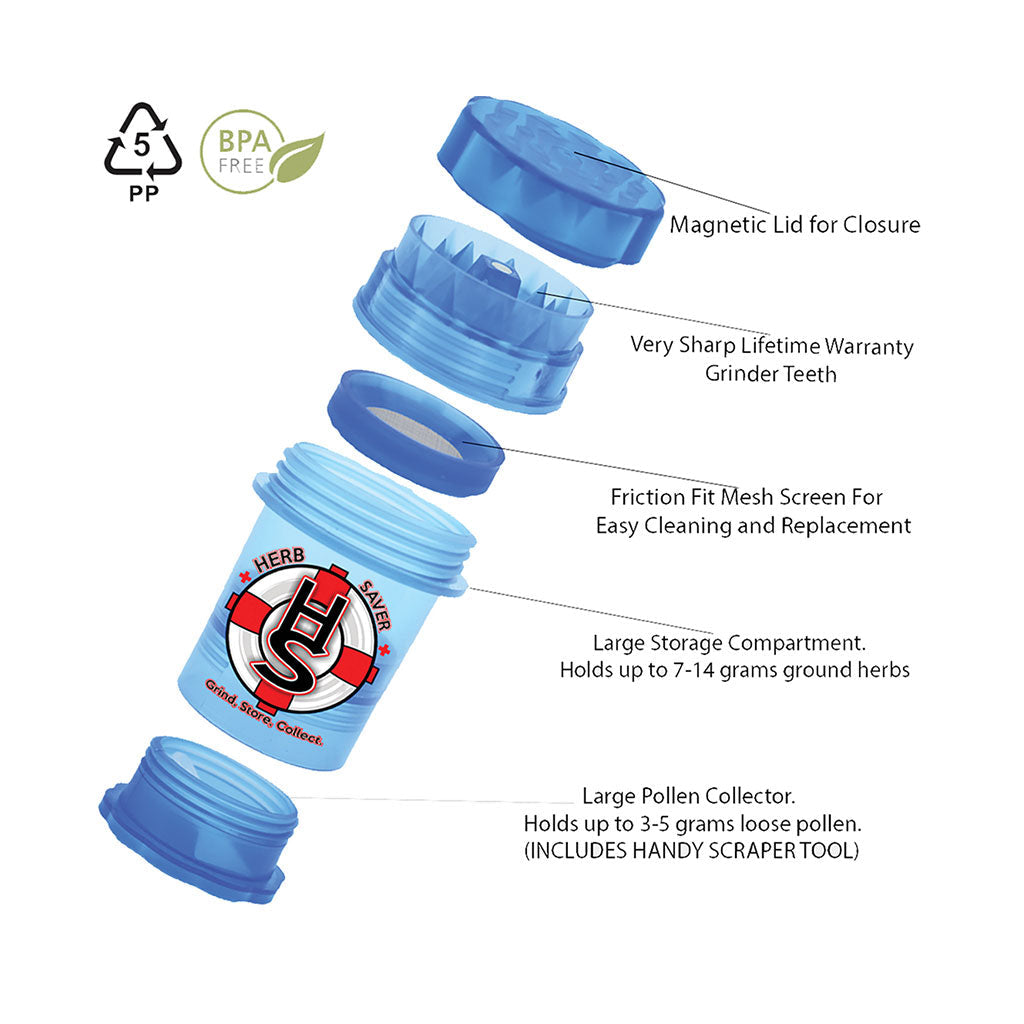12ct. Small Herb Saver Grinder Wholesale | HerbSaver | Smoke & Vape Wholesale