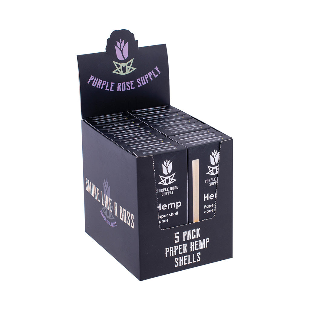 20ct D1 Pack Paper Shells For Mini Purple Rose Cannagar Wholesale