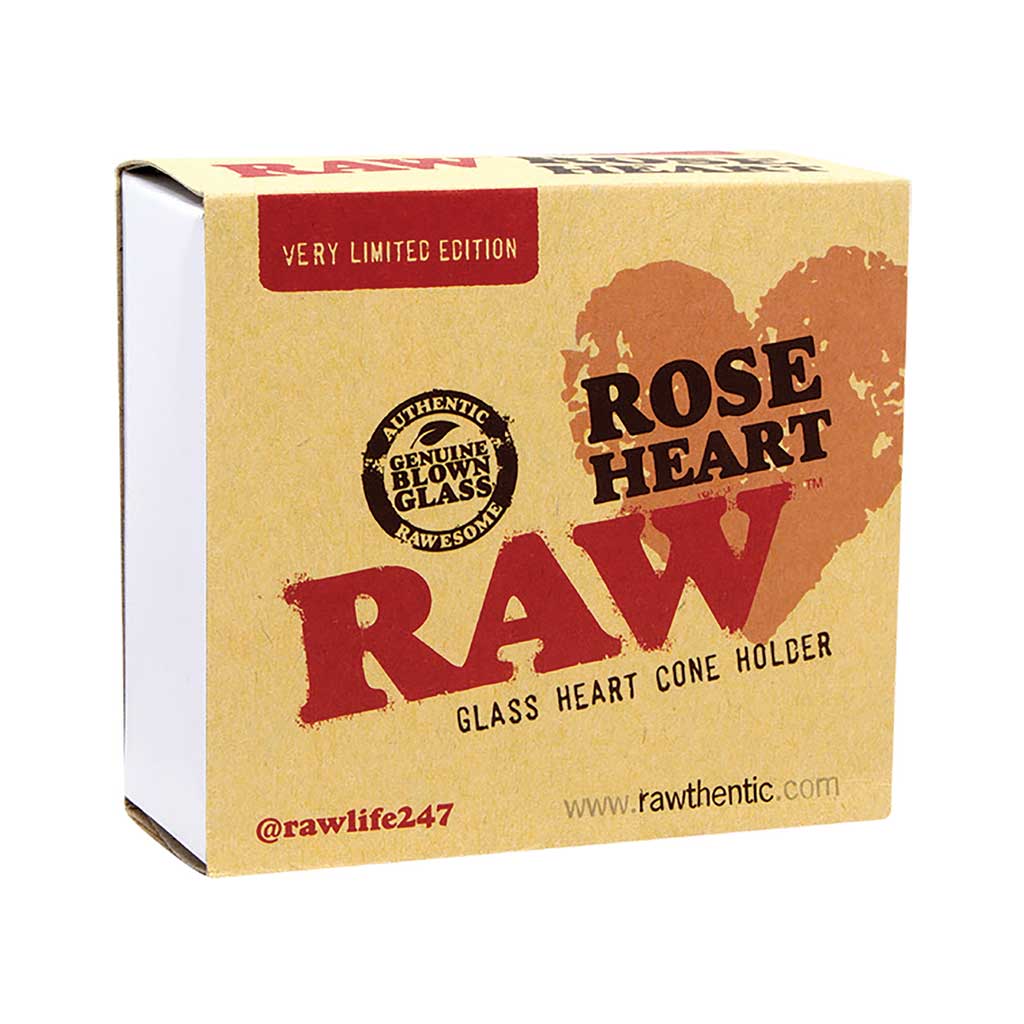 Raw Glass Rose Heart Cone Holder Wholesale | Raw | Smoke & Vape Wholesale