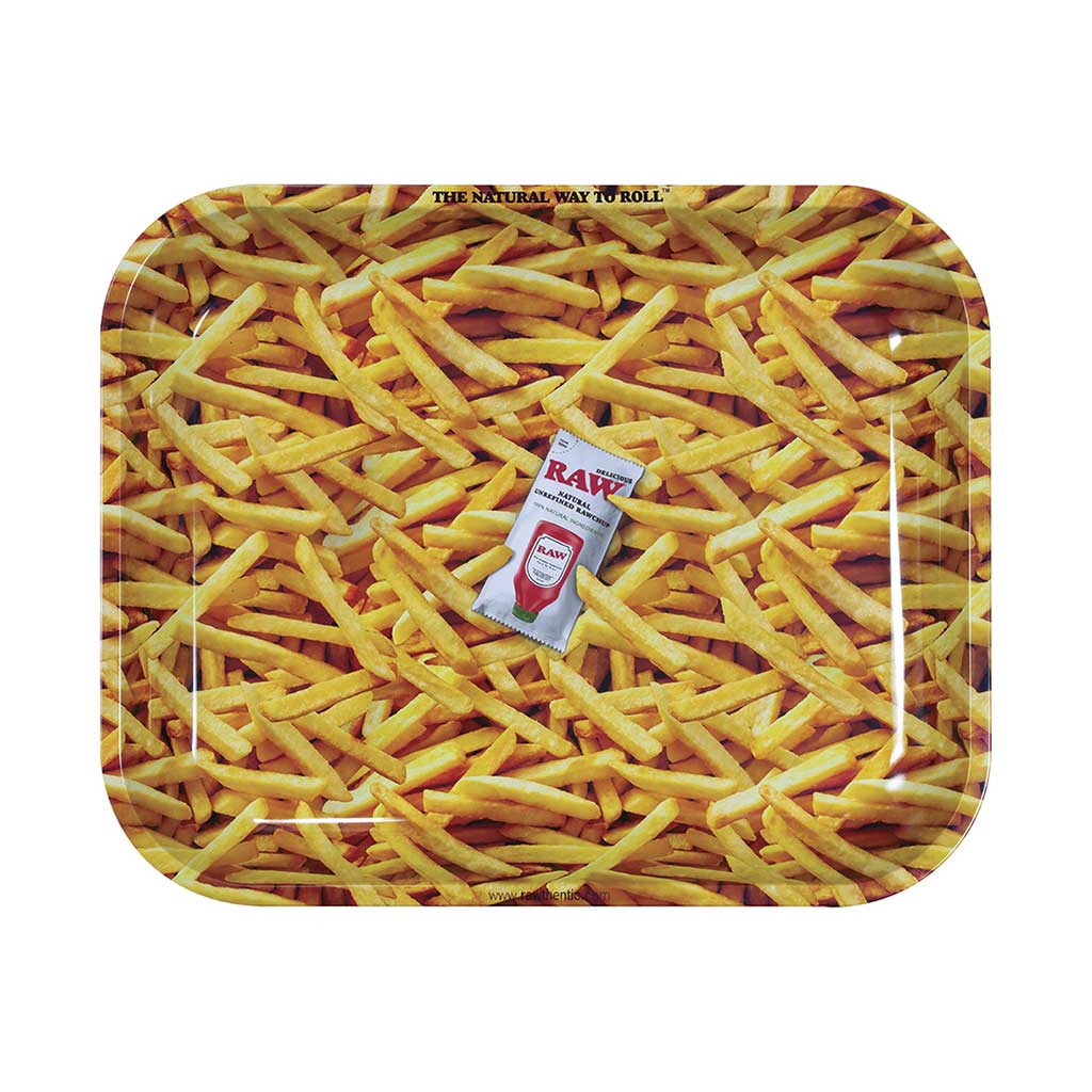 Large Raw Rolling Metal Tray French Fries by Raw - Wholesale