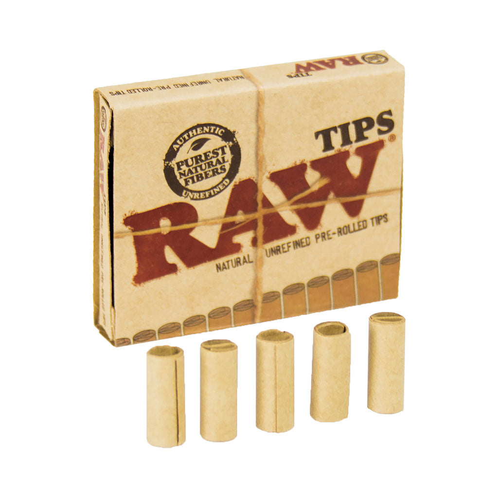 20ct. Raw Unrefined Pre- Rolled Tips Wholesale | Raw | Smoke & Vape Wholesale