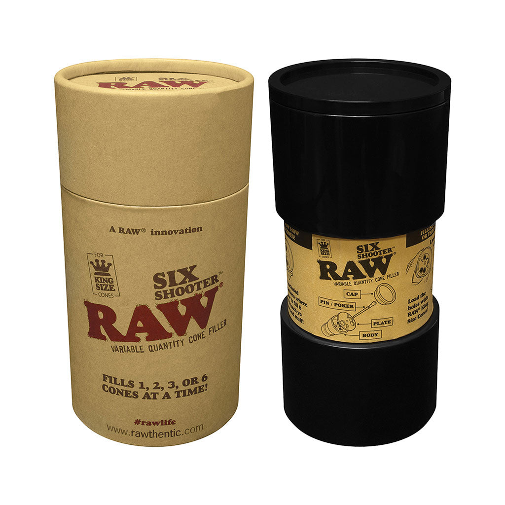 Raw Six Shooter Variaable Quantity Cone Filler King Siz Wholesale