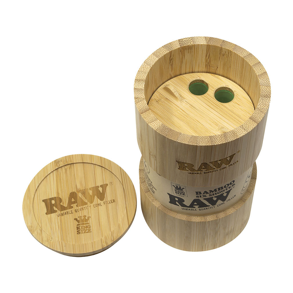 Raw Bamboo Six Shooter Cone Filler - King Size Wholesale | Raw