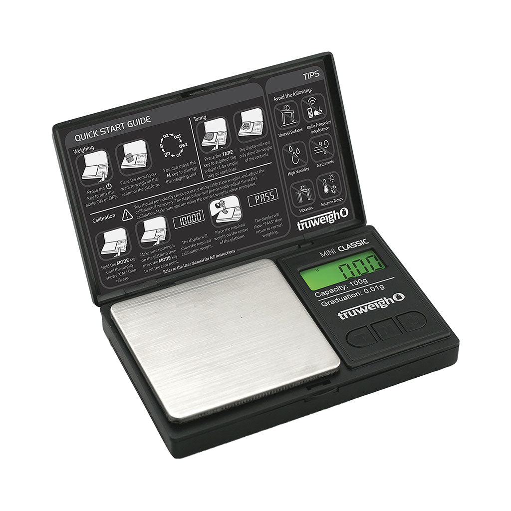 100g x 0.01g Black Truweigh Mini Classic Scale by Truweigh - Wholesale