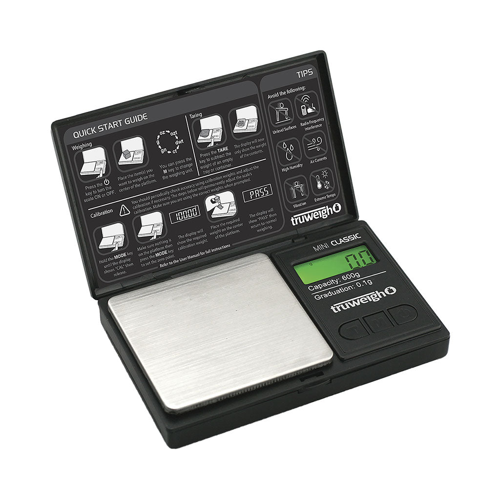 600g x 0.1g Black Truweigh Mini Classic Scale by Truweigh - Wholesale