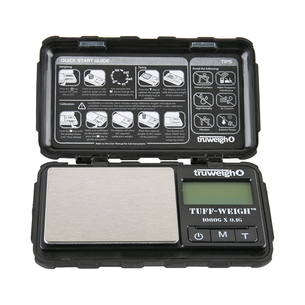 1000g x 0.1g Black Truweigh Tuff Weigh Scale by Truweigh - Wholesale