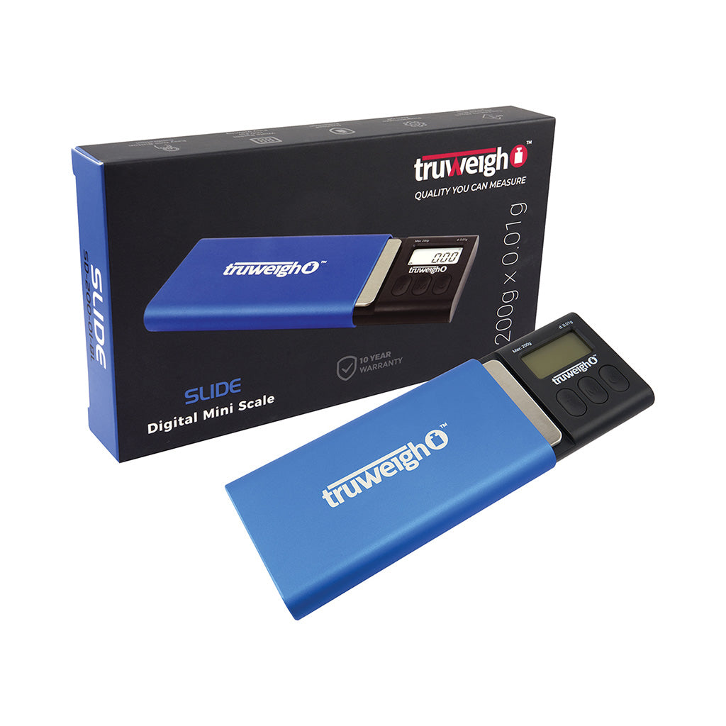 200g x .01g Blue Slide Digital Mini Scale Truweigh by Truweigh - Wholesale