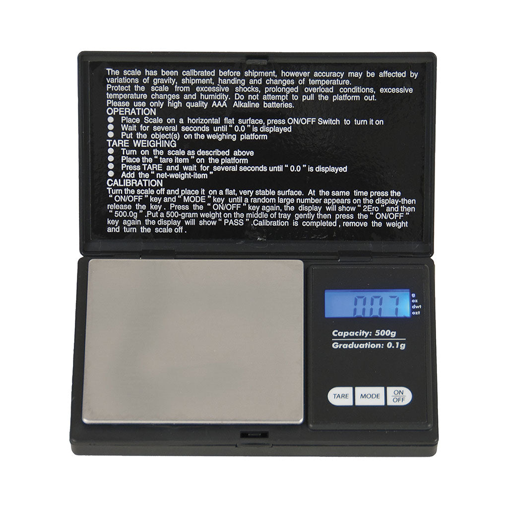 Pocket Scale 650g. 0.1gram Black by Green Flower - Wholesale