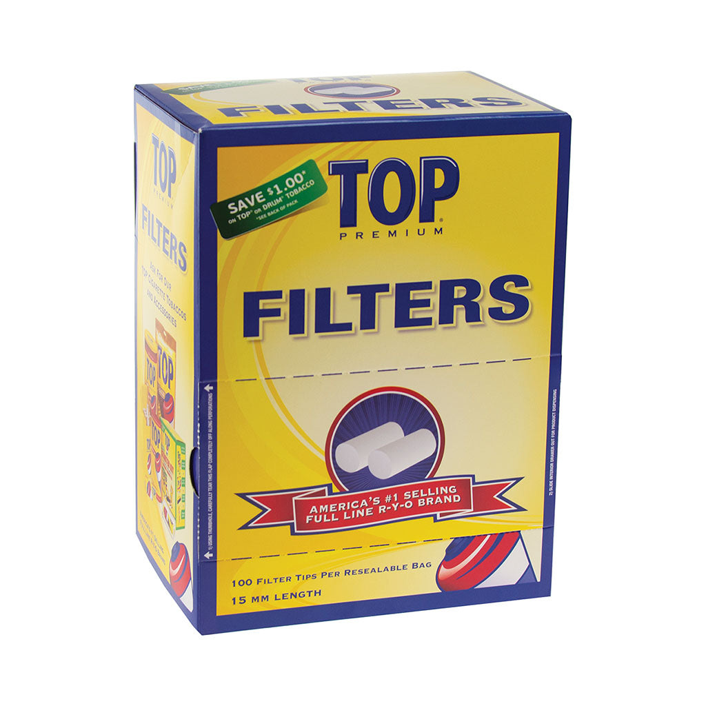 15mm Top Cig.filter Tips/reg.100pc/30bg/bx by Top - Wholesale