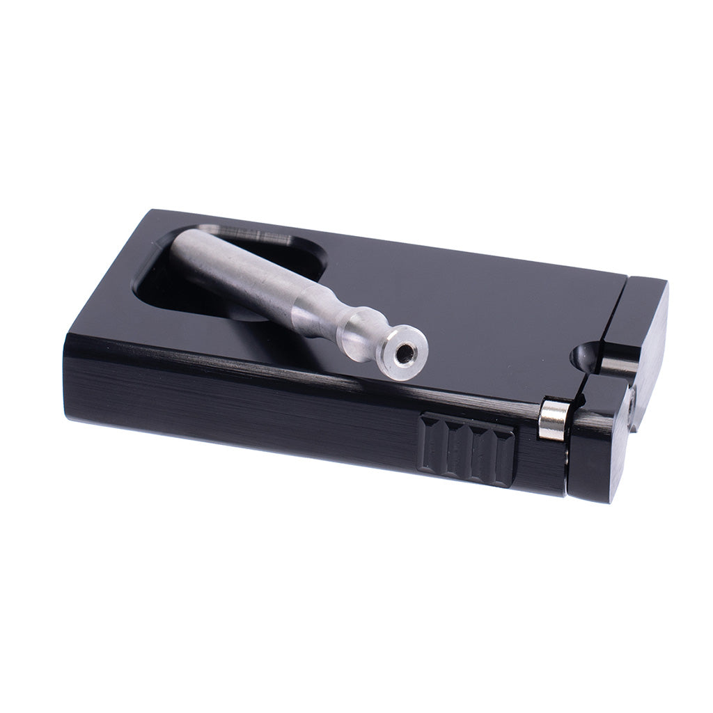 Black Aluminum Dugout with Ashtray Wholesale | Green Flower