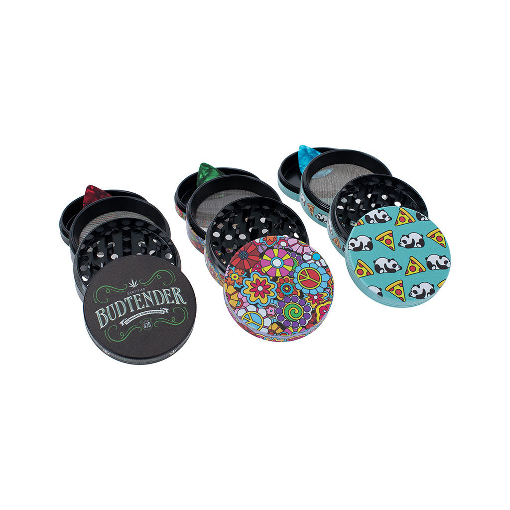 6ct 63mm Wacky Grinders - Good Vibes Set by Wacky Grinders - Wholesale