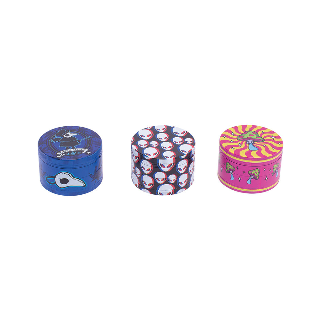 6ct 63mm Wacky Grinders - Mix 3 by Wacky Grinders - Wholesale