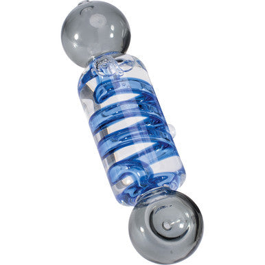 5.7in Smokey Grey Coil Glycerin Hand Pipe by Connection Store - Old HBH Wholesale - Wholesale